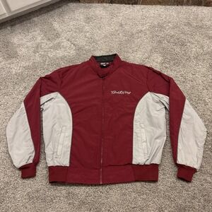 Vintage Crown Honda Gold Wing Motorcycle Biker Jacket Red Grey 2XL Windbreaker